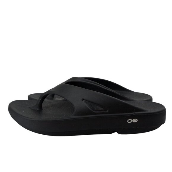 Oofos Ooriginal Flip Flops Recovery Black Sandals Size Mens 12 Womens 14 Comfort main image 7